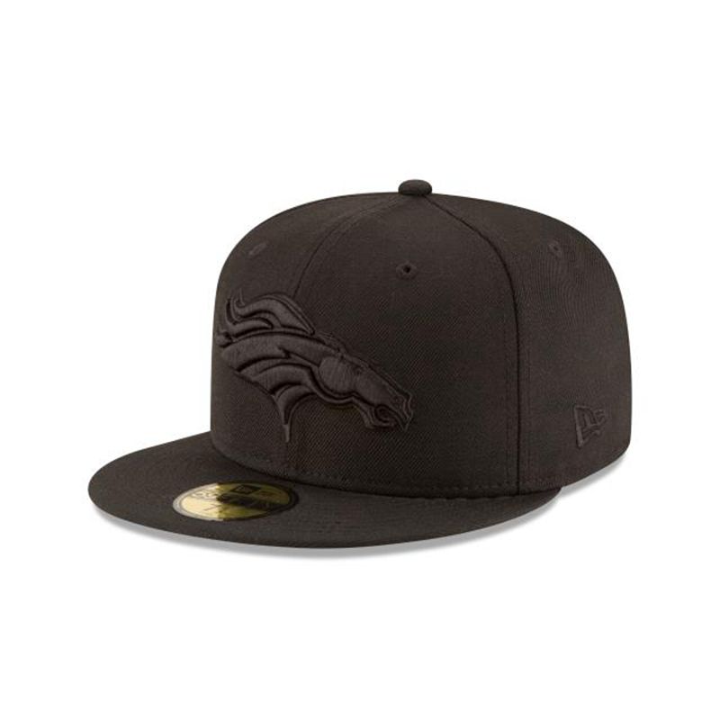 NFL Denver Broncos Black On Black 59Fifty Fitted (RMP9039) - Black New Era Caps